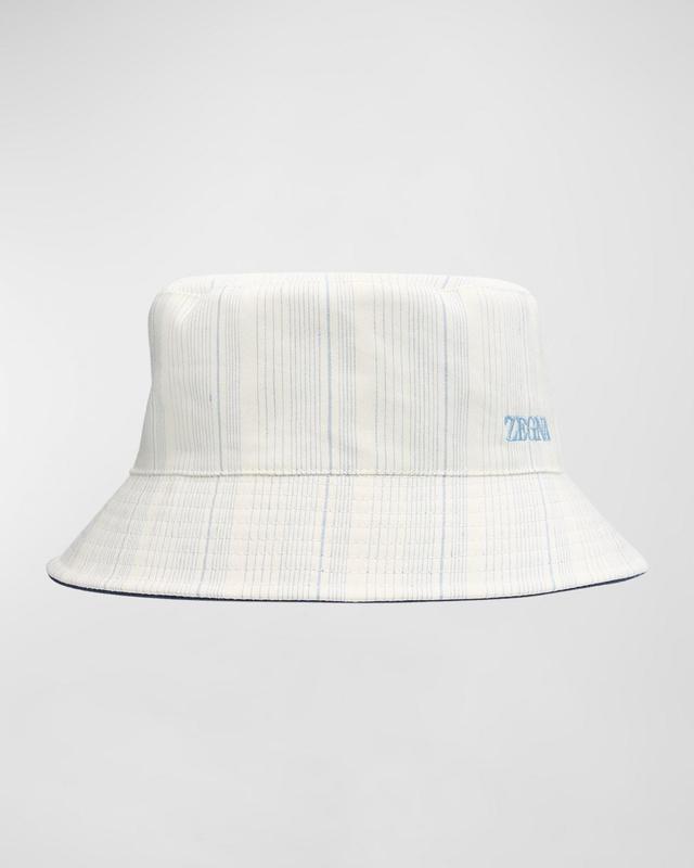 Mens Reversible Striped Bucket Hat Product Image