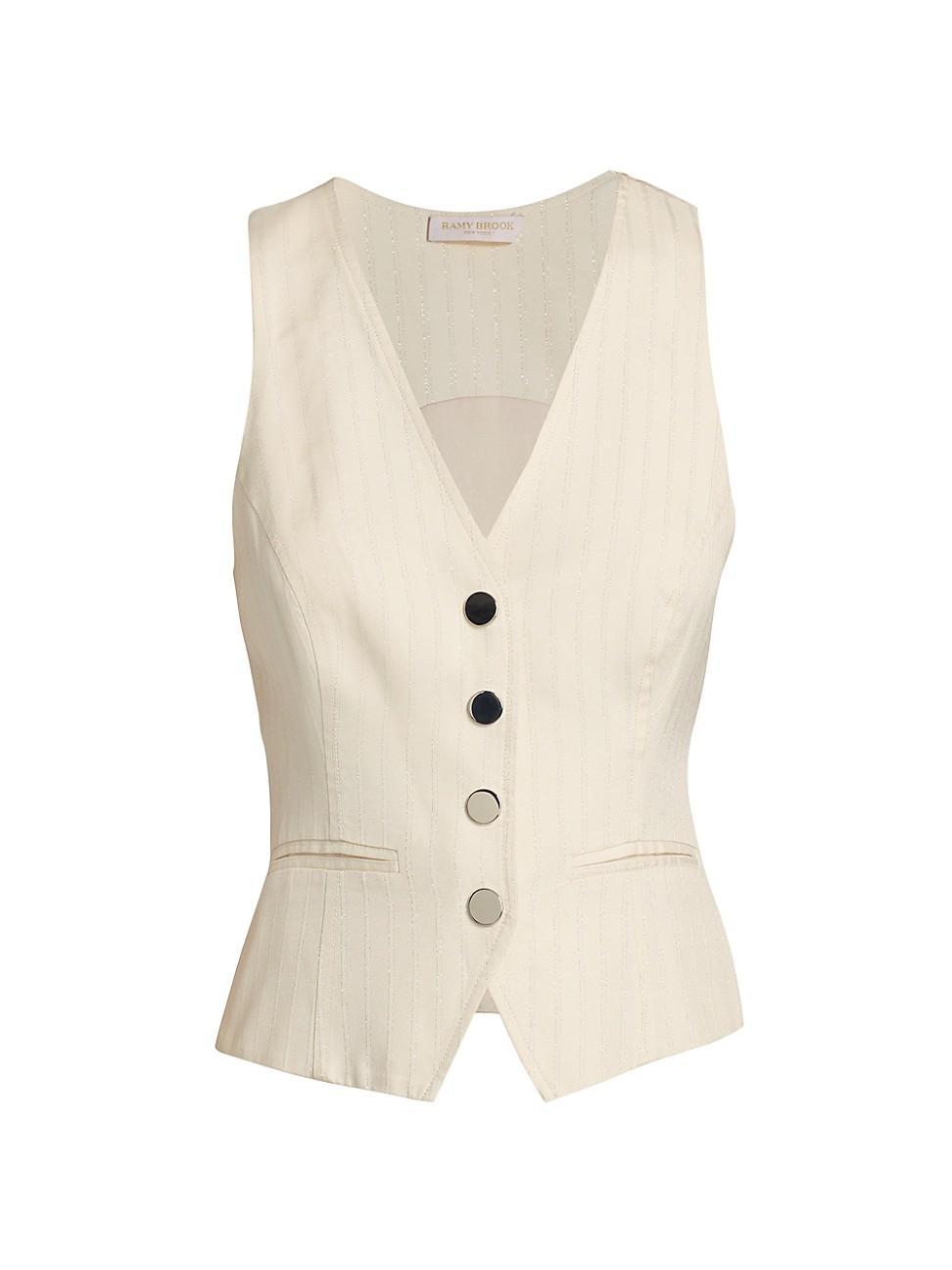 Womens Cosette Striped V-Neck Vest Product Image