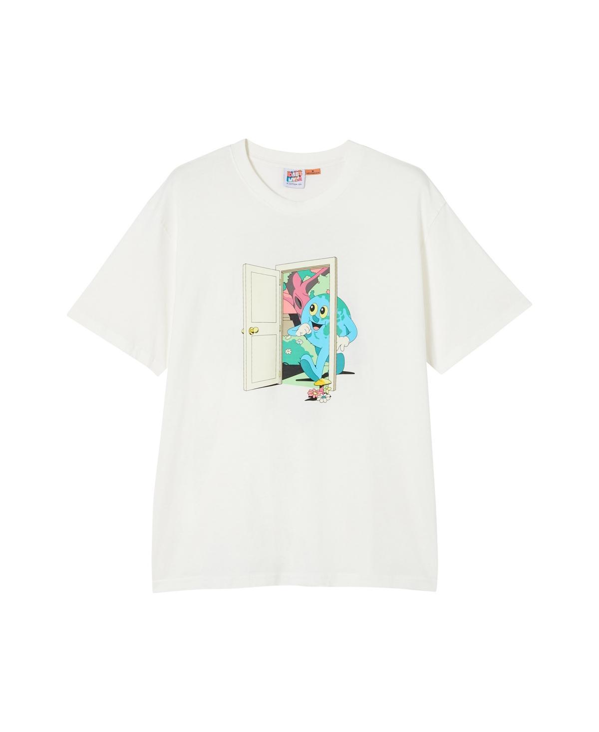 Cotton On Mens Dabsmyla Loose Fit T-Shirt - Dab Vintage White Product Image