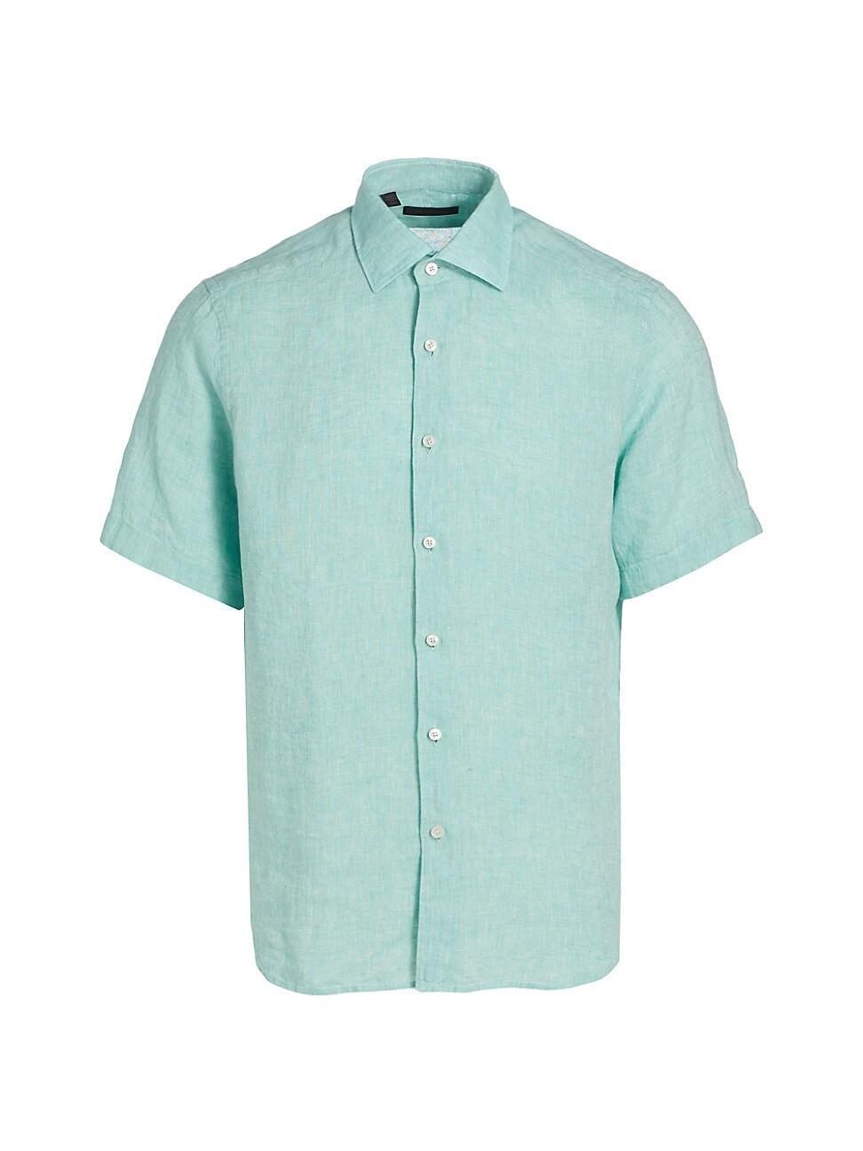 Mens COLLECTION Linen Button-Front Shirt Product Image