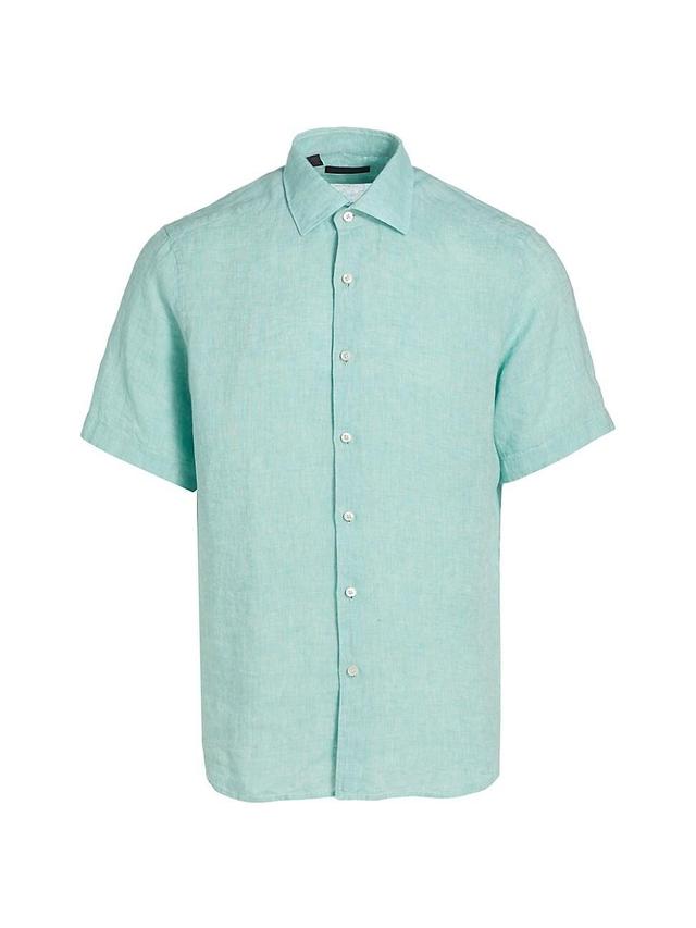 Mens COLLECTION Linen Button-Front Shirt Product Image