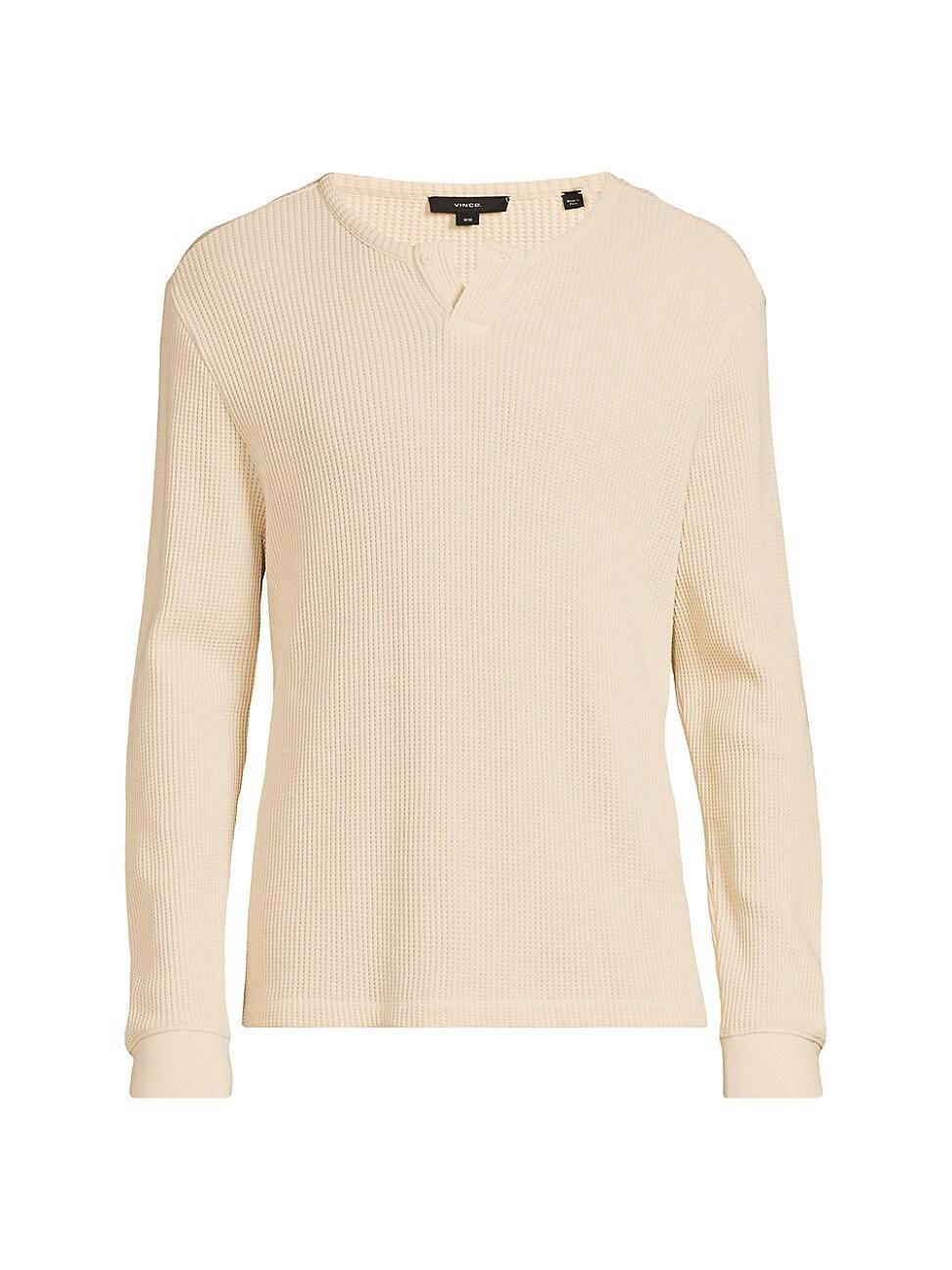 Men's Chunky Waffle Henley Shirt Product Image