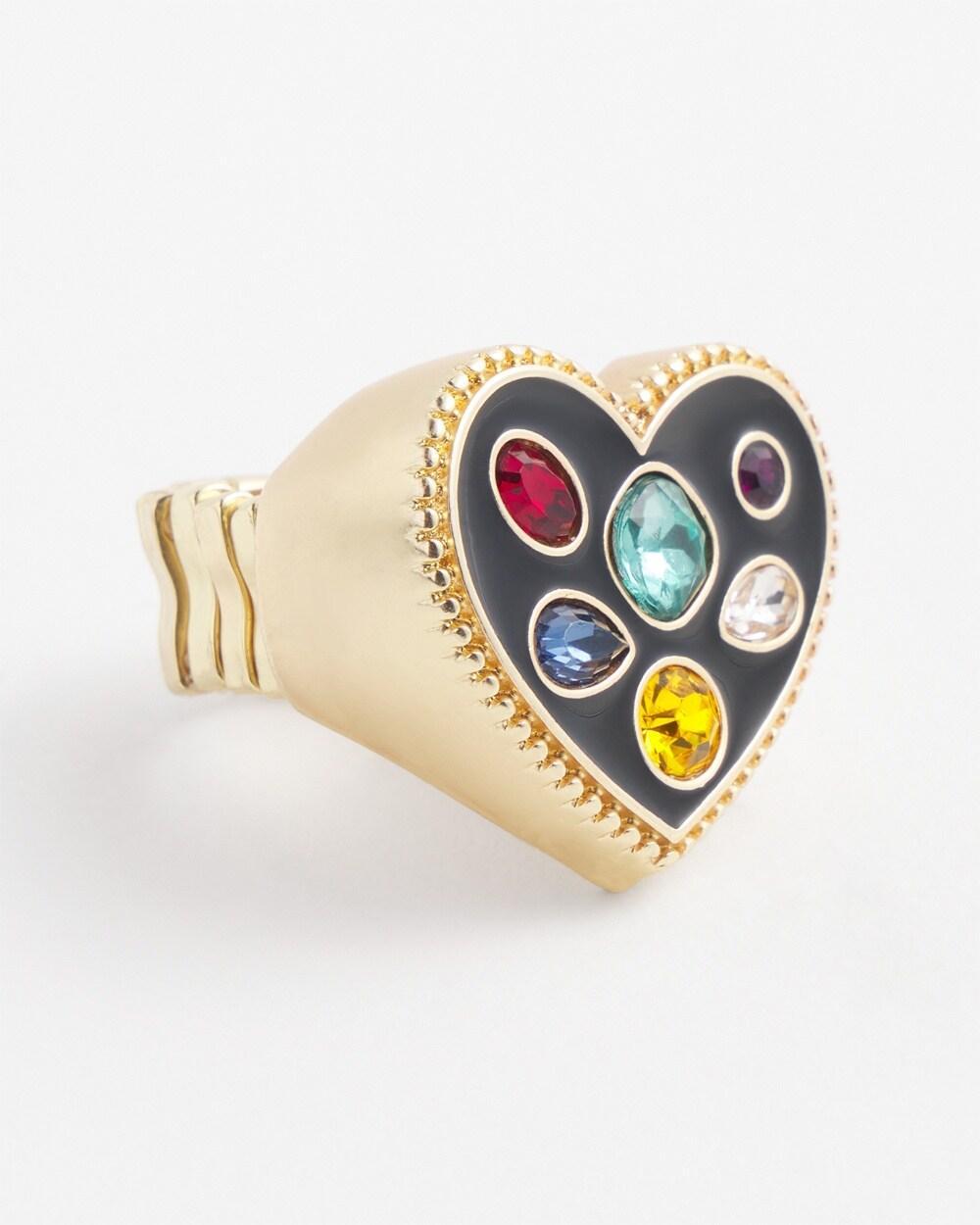 Multicolor Heart Ring Product Image