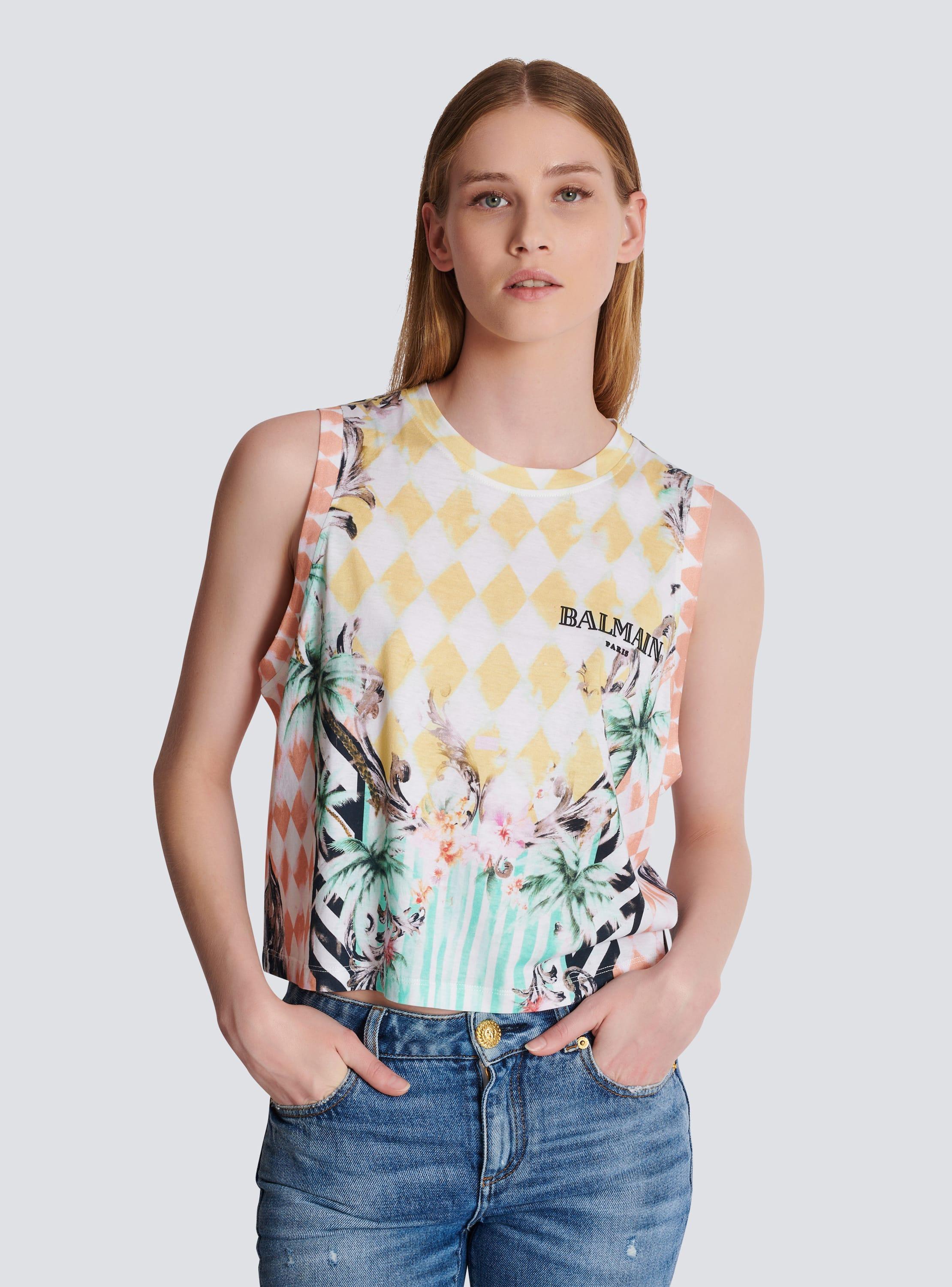 Vintage Balmain tank top with Baroque print Product Image