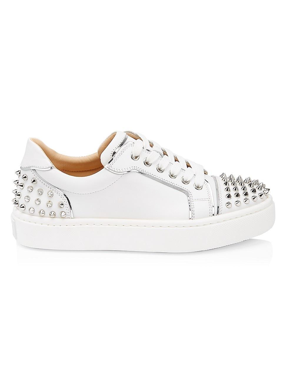 Womens Vieira Spiked Leather Sneakers Product Image