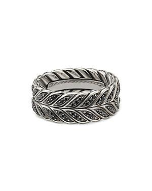 David Yurman Chevron Band Ring with Black Diamonds Product Image