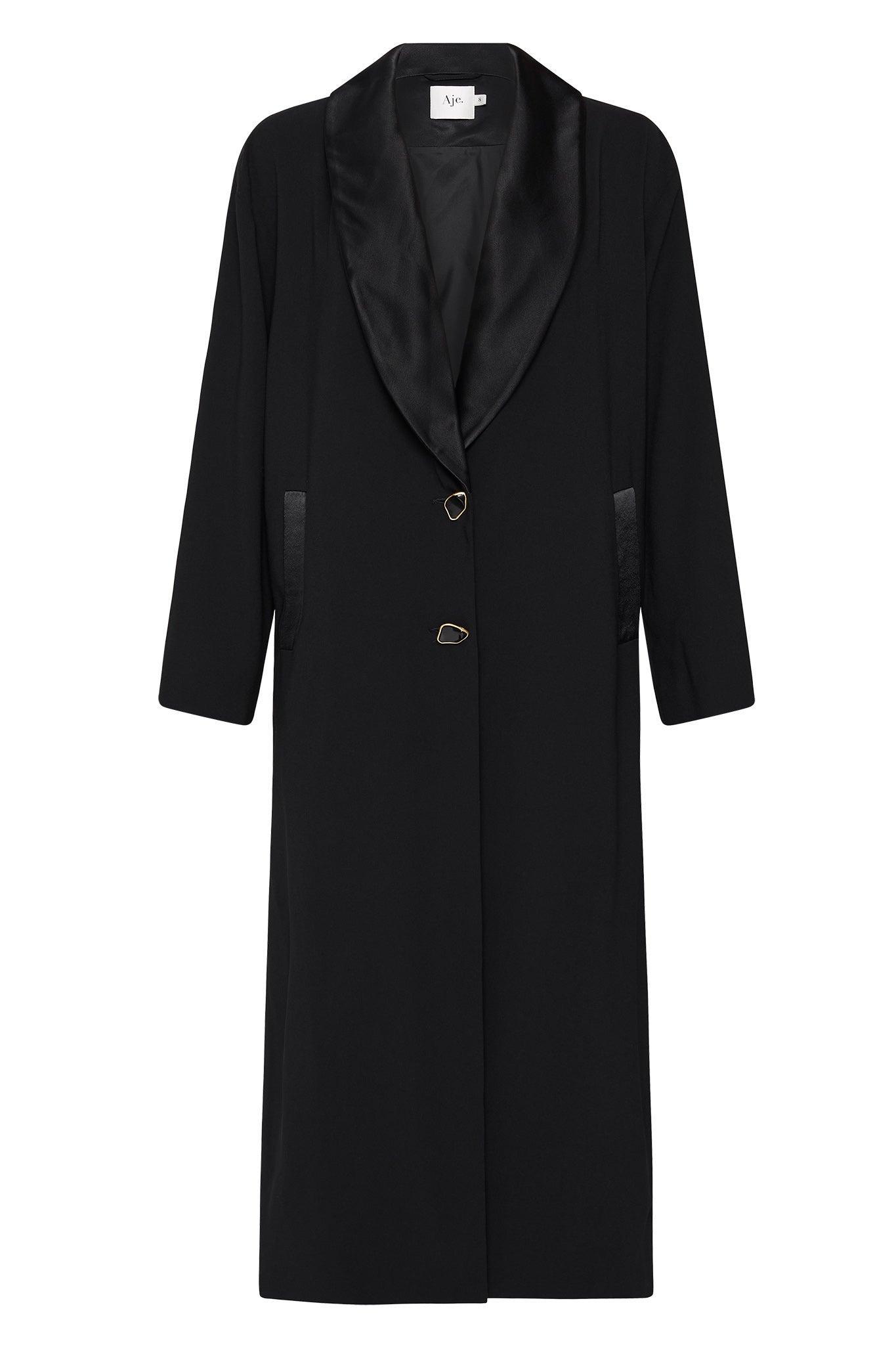 Kara Long Line Crepe Coat Product Image