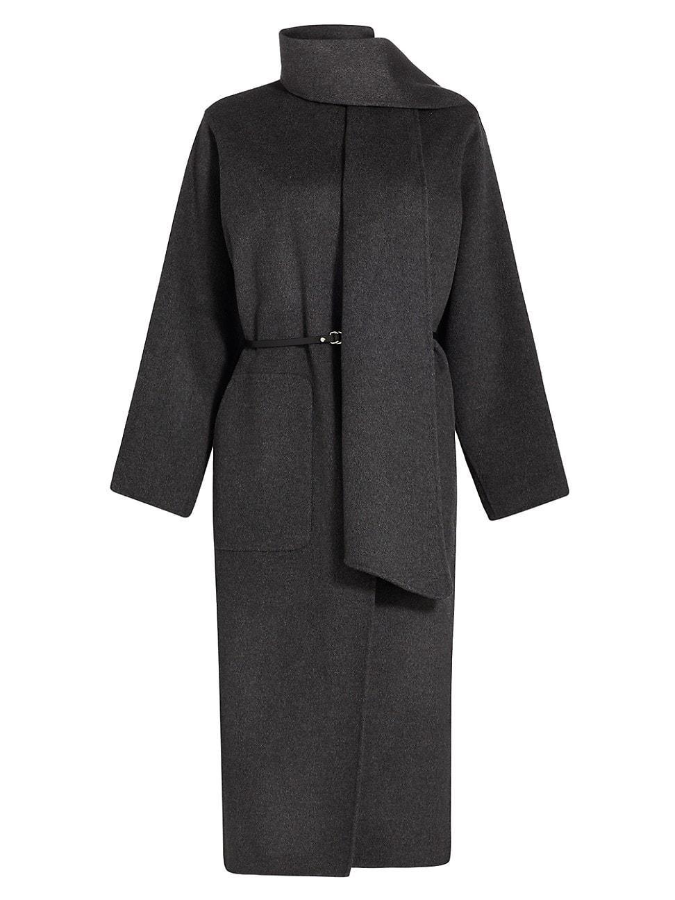 Womens Victoria Shawl Collar Maxi Wool Coat Product Image