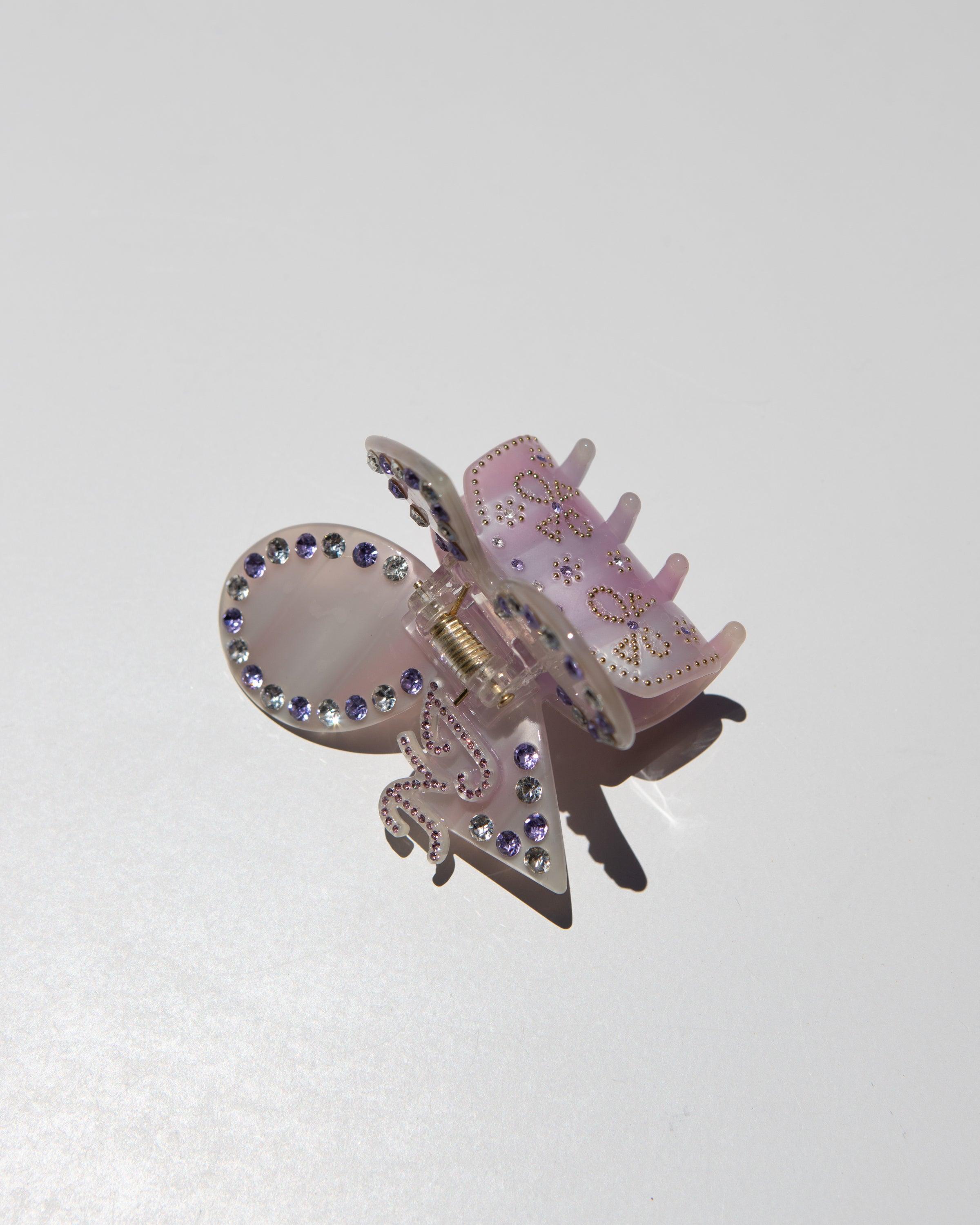 Chloe Crystal Butterfly Claw Clip (Purple) Product Image