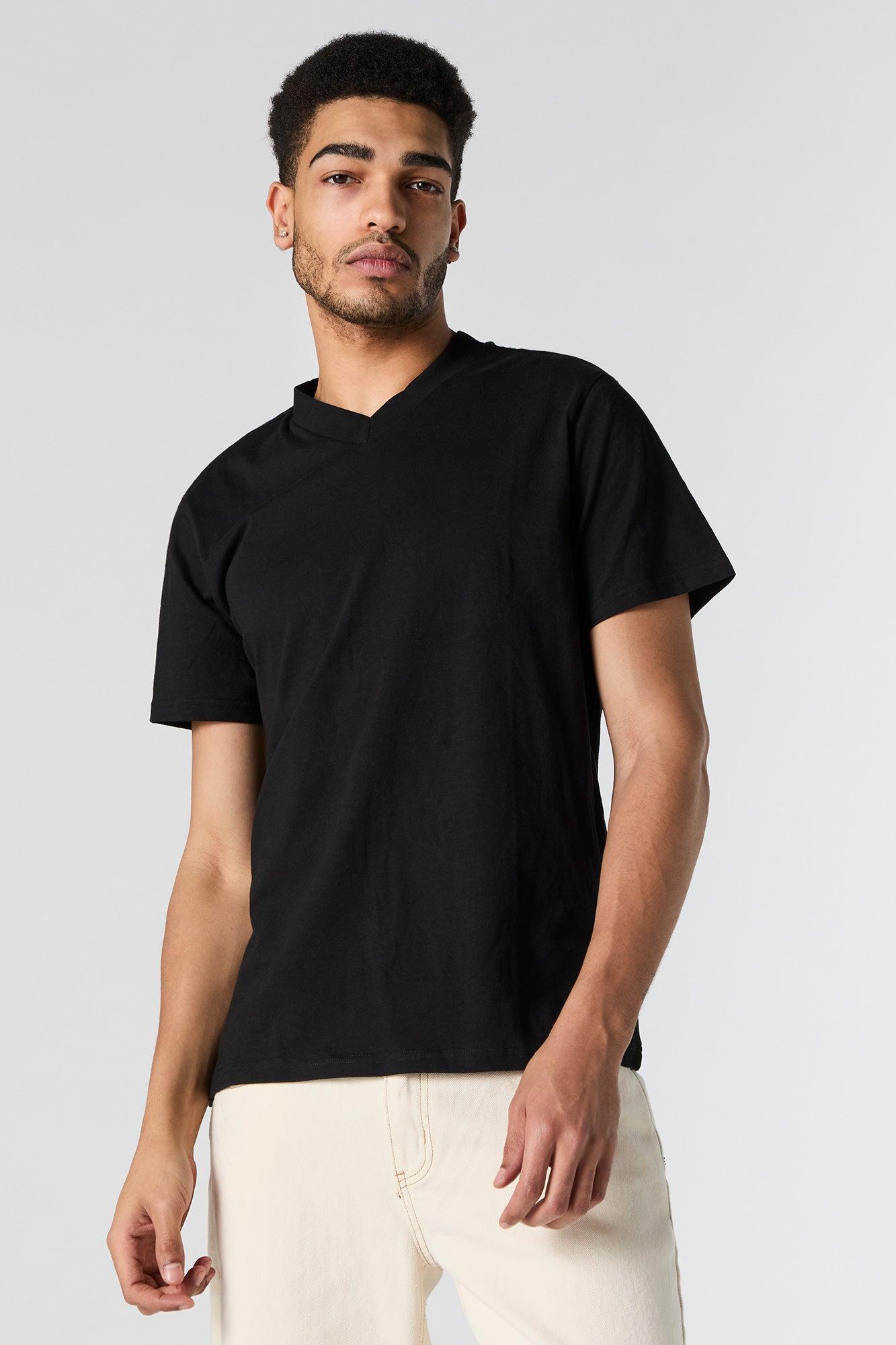 Solid V-Neck T-Shirt Male Product Image