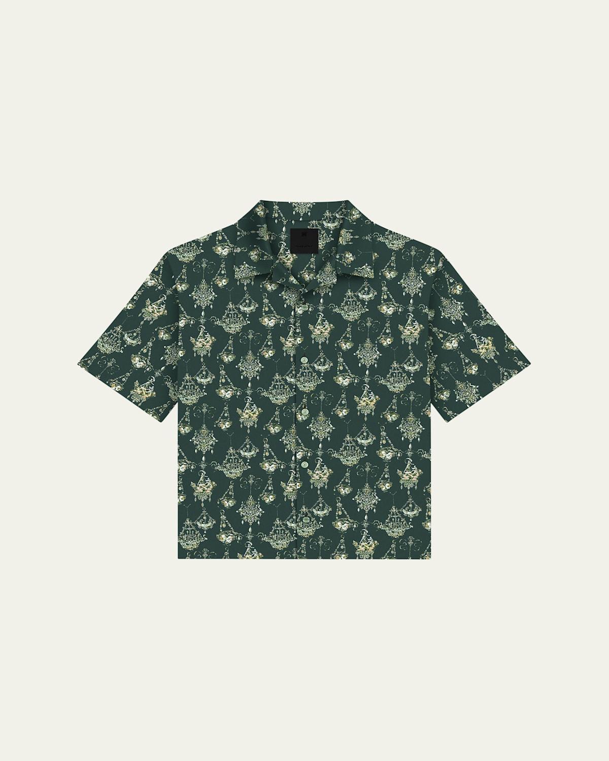 Mens Silk Chandelier-Print Camp Shirt Product Image