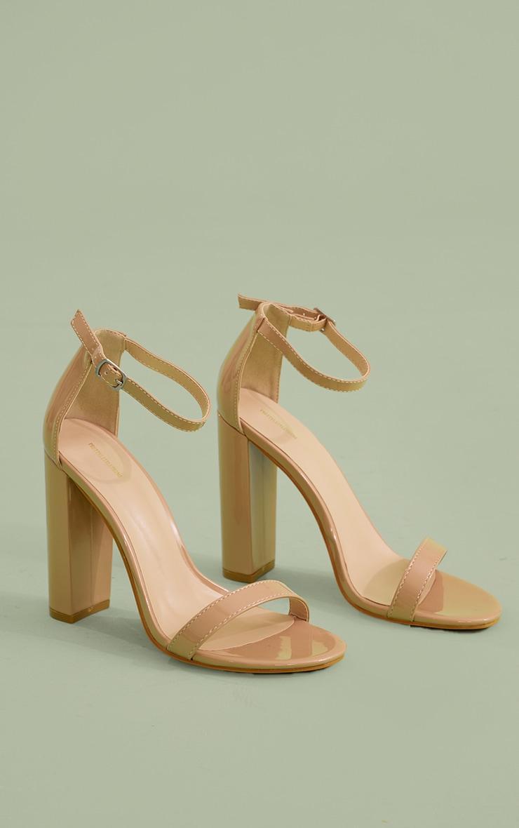 May Nude Patent Block Heeled Sandals product image