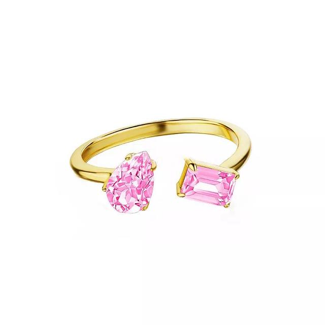 House of Frosted 14k Gold Over Silver Pink Topaz Meeting Ring, Womens Gold Tone Product Image