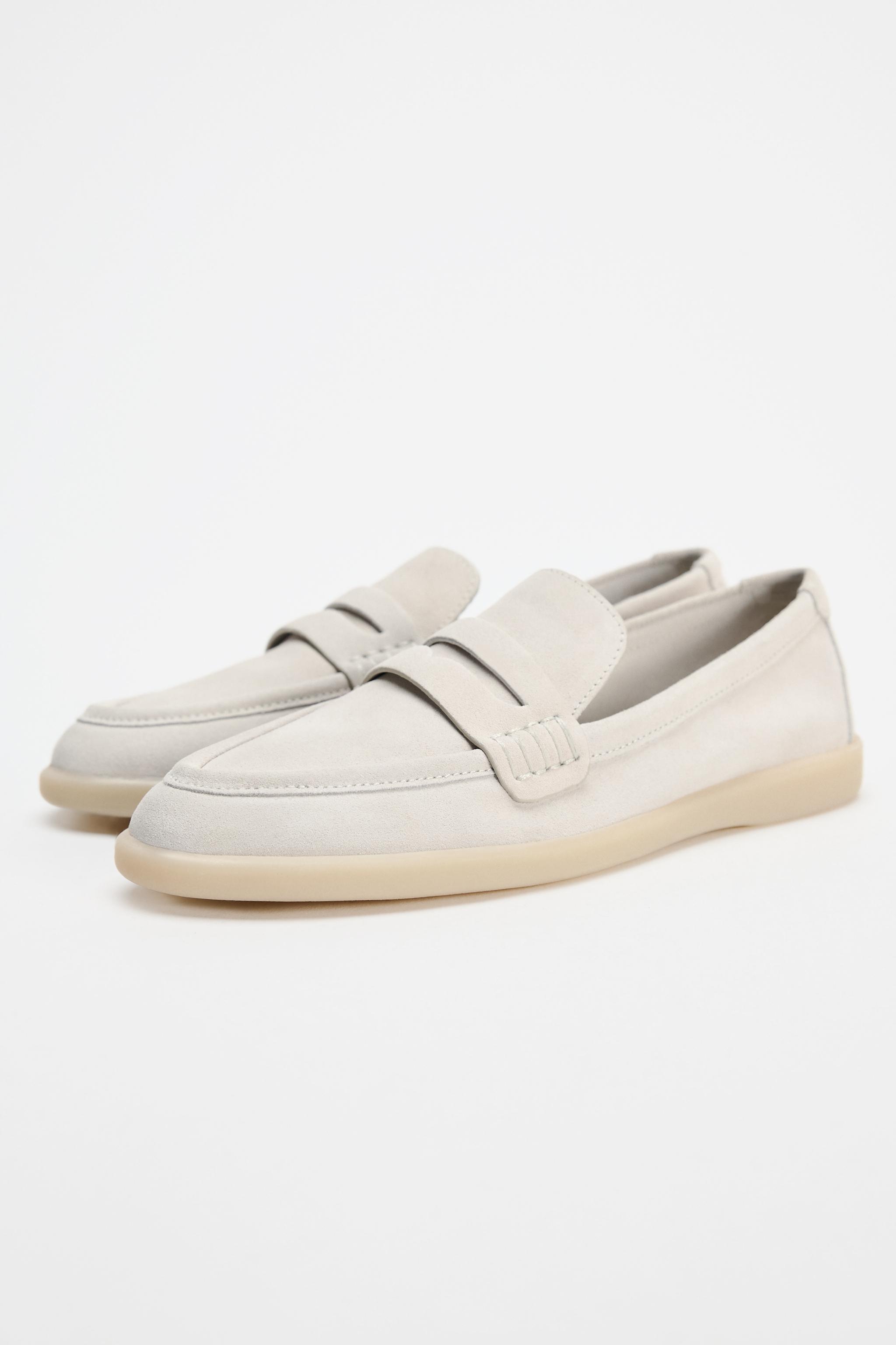 SUEDE PENNY LOAFERS Product Image