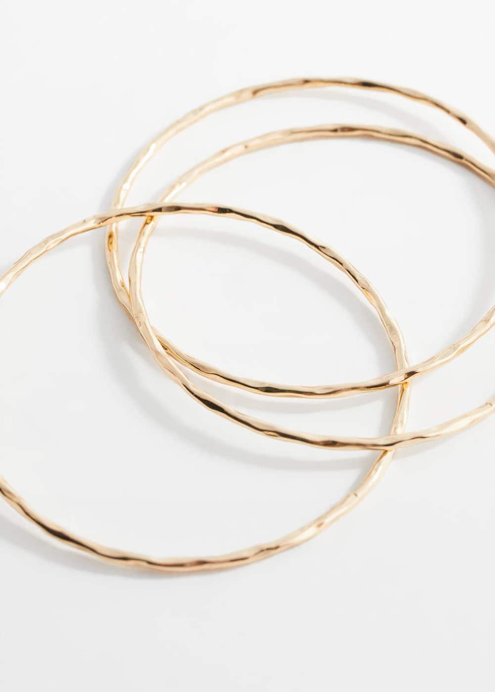 MANGO - Combined hoop bracelets - One size - Women Product Image