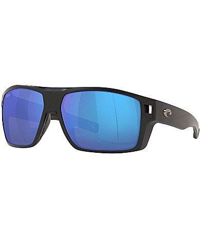 Costa Mens 6S9034 Diego Mirrored Crystal 62mm Rectangle Polarized Sunglasses Product Image