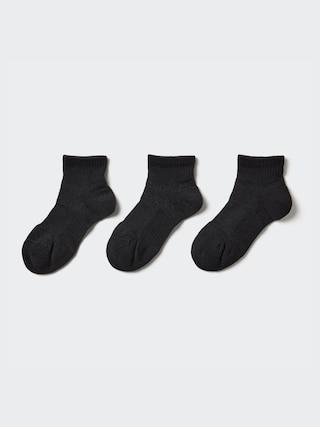 Womens Sport Short Socks (3 Pairs) Black US W 7.5-10 UNIQLO US Product Image