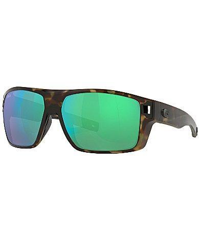 Costa Mens 6S9034 Diego Mirrored Crystal 62mm Rectangle Polarized Sunglasses Product Image