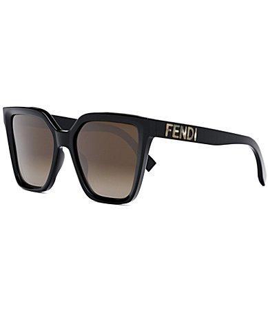 FENDI Womens Lettering 55mm Geometric Cat Eye Sunglasses Product Image