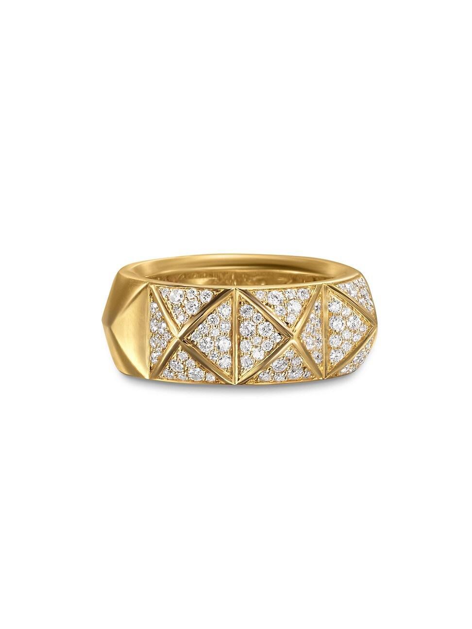 Womens Pyramid Band Ring in 18K Yellow Gold Product Image