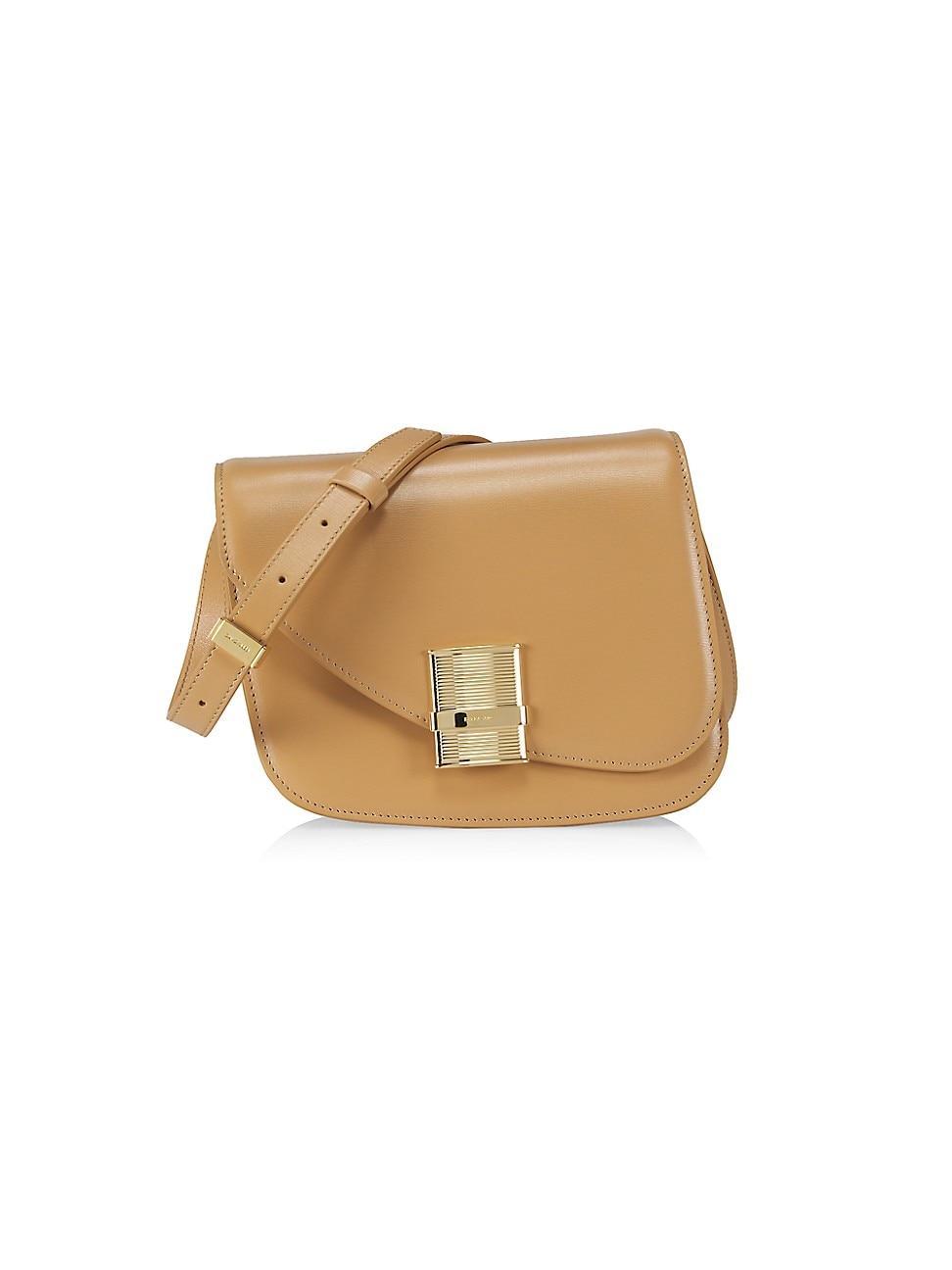 FERRAGAMO Small Fiamma Dappled Leather Crossbody Bag Product Image