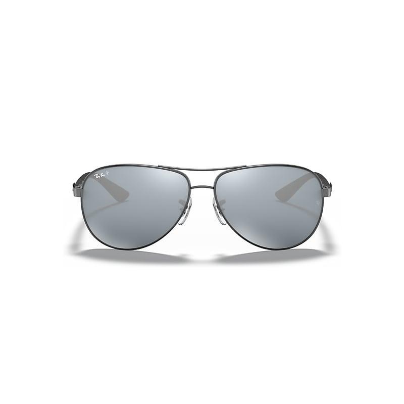 Ray-Ban CARBON FIBRE Sunglasses frame Silver lenses polarized Product Image