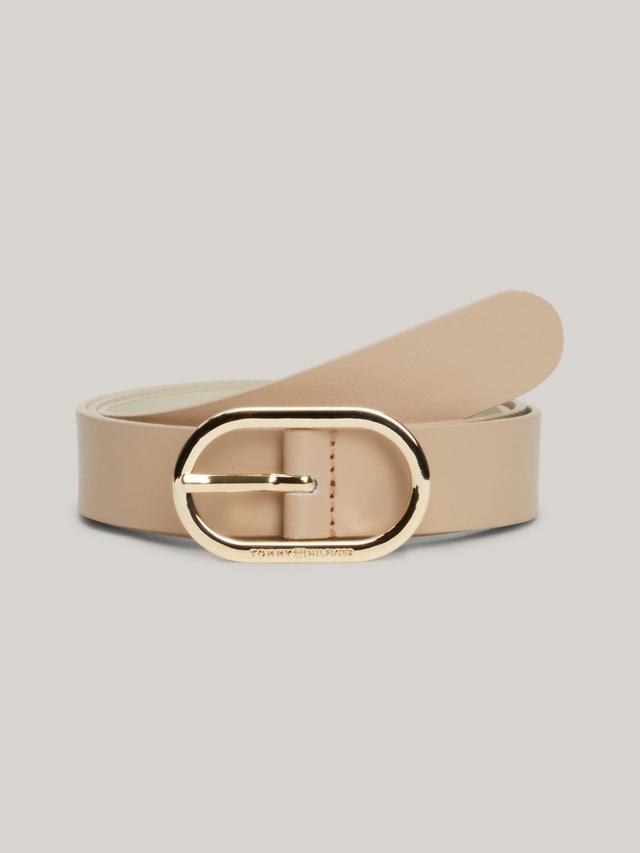 Tommy Hilfiger Women's Leather Oval Buckle Belt Product Image