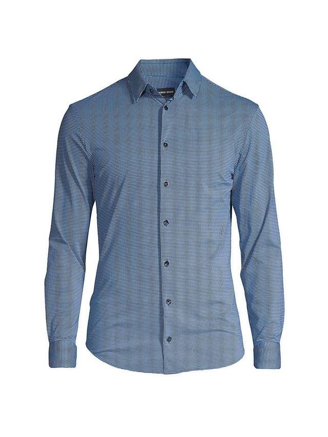 Mens Micro Print Sport Shirt Product Image