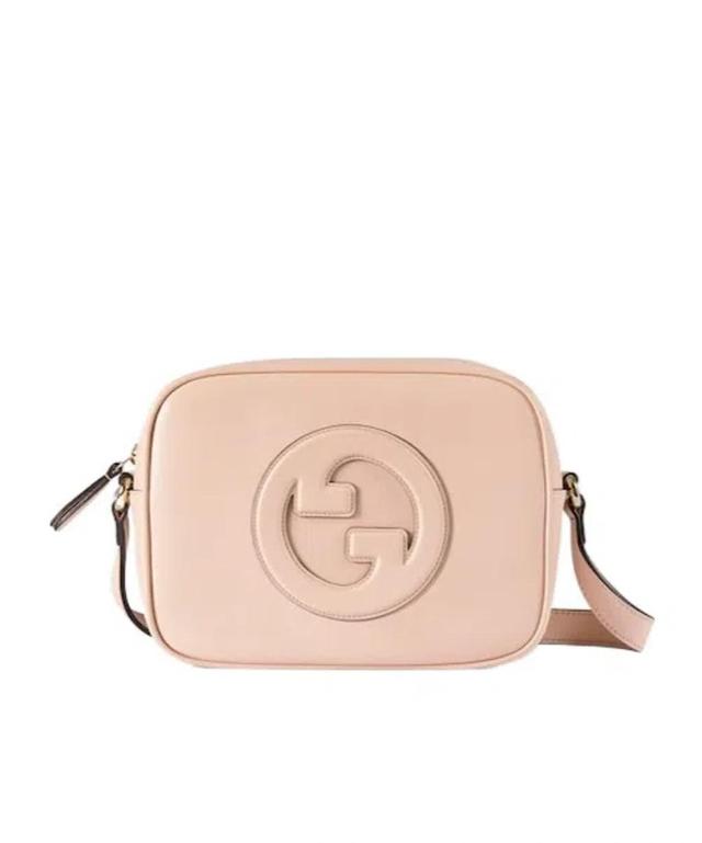 GUCCI Blondie Mini Leather Shoulder Bag In Nude Product Image