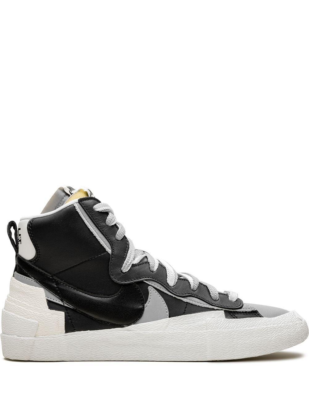 Sacai X  Blazer Mid High-top Sneakers In Black Product Image