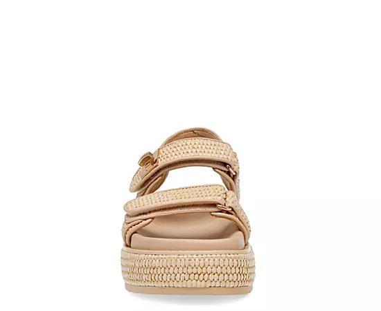 Steve Madden Mona Leather Platform Buckle Detail Dad Sandals Product Image