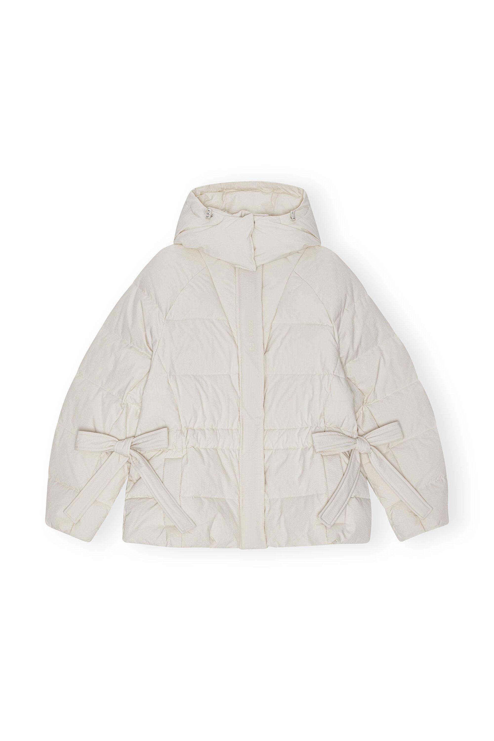 White Tech Oversized Puffer Jacket Product Image