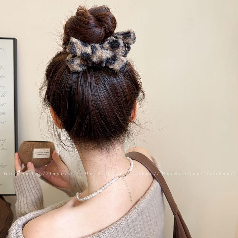 Leopard Print Bowknot Hair Clip Product Image