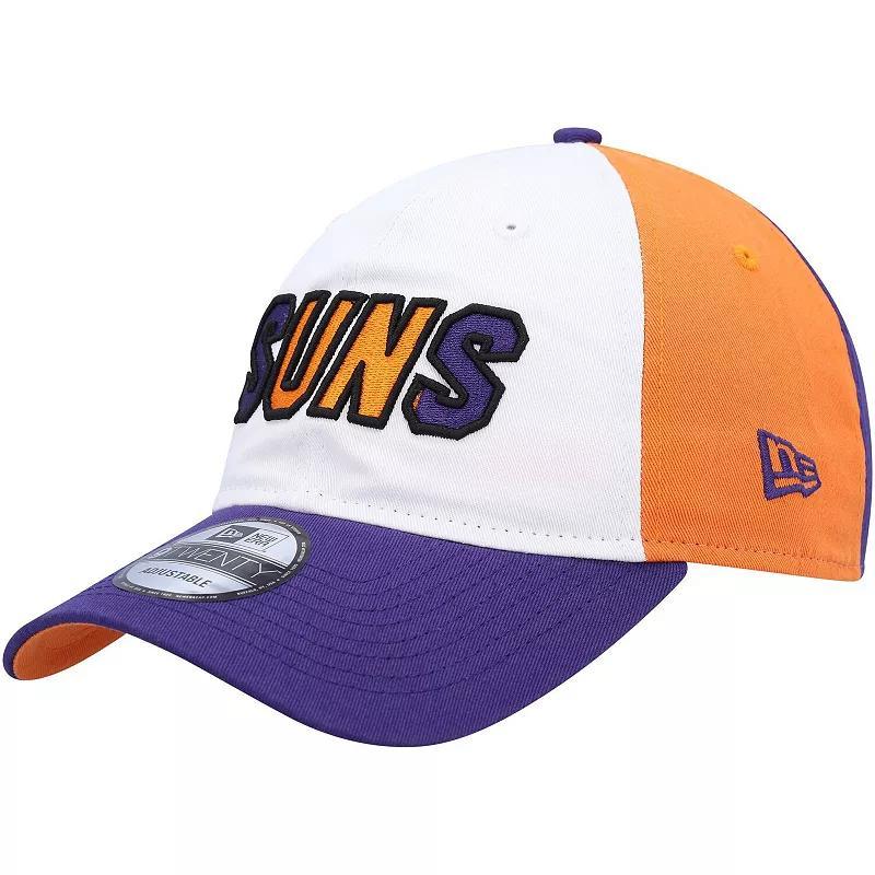 Mens New Era White/Purple Phoenix Suns Back Half 9TWENTY Adjustable Hat Product Image