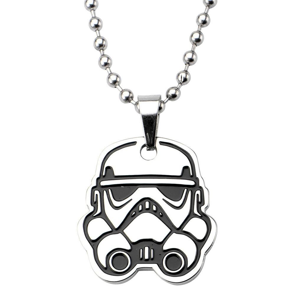 Mens Star Wars Stormtrooper Cut Out Stainless Steel Pendant (18) Product Image