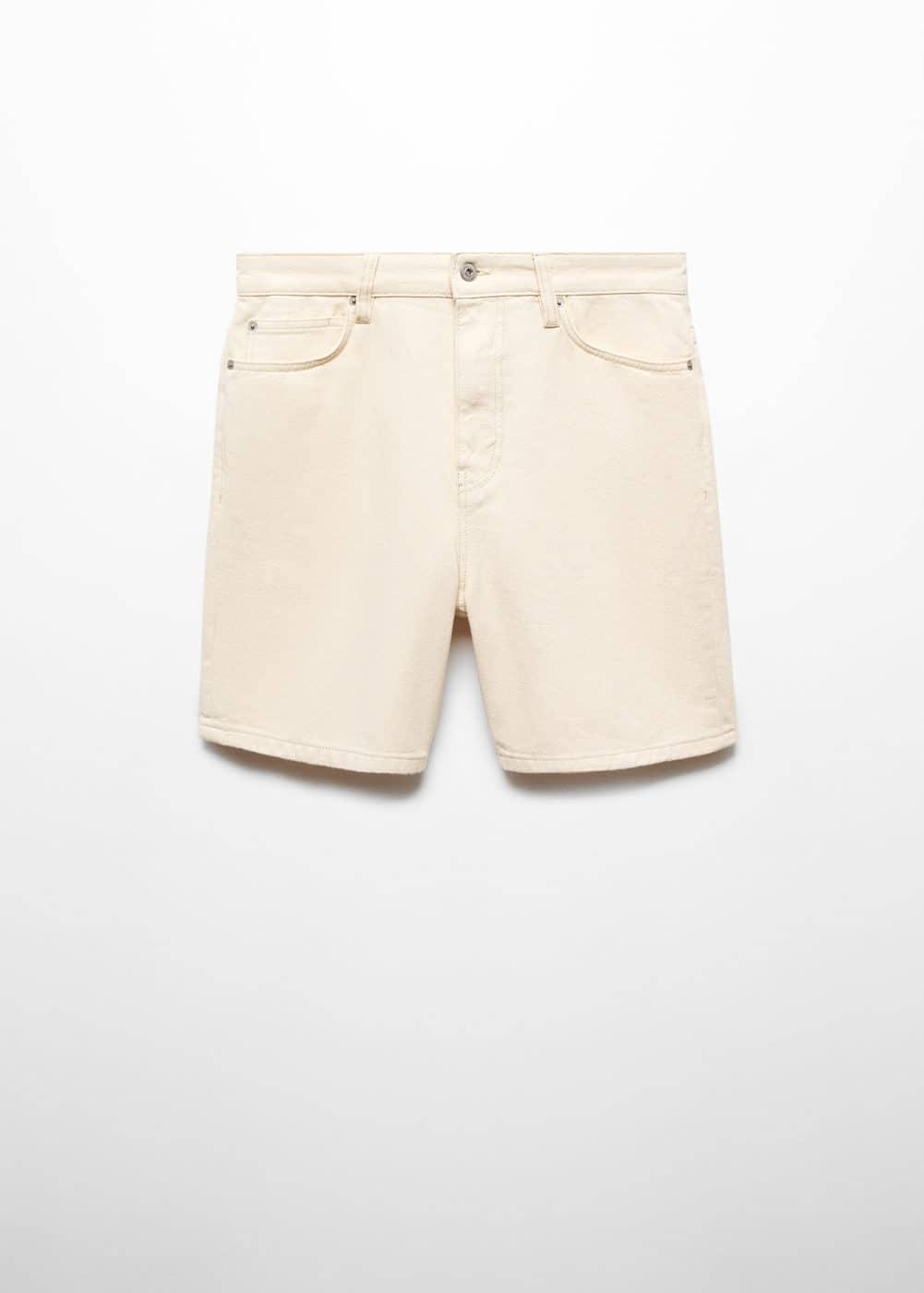 MANGO MAN - Regular fit denim Bermuda shorts ecruMen Product Image