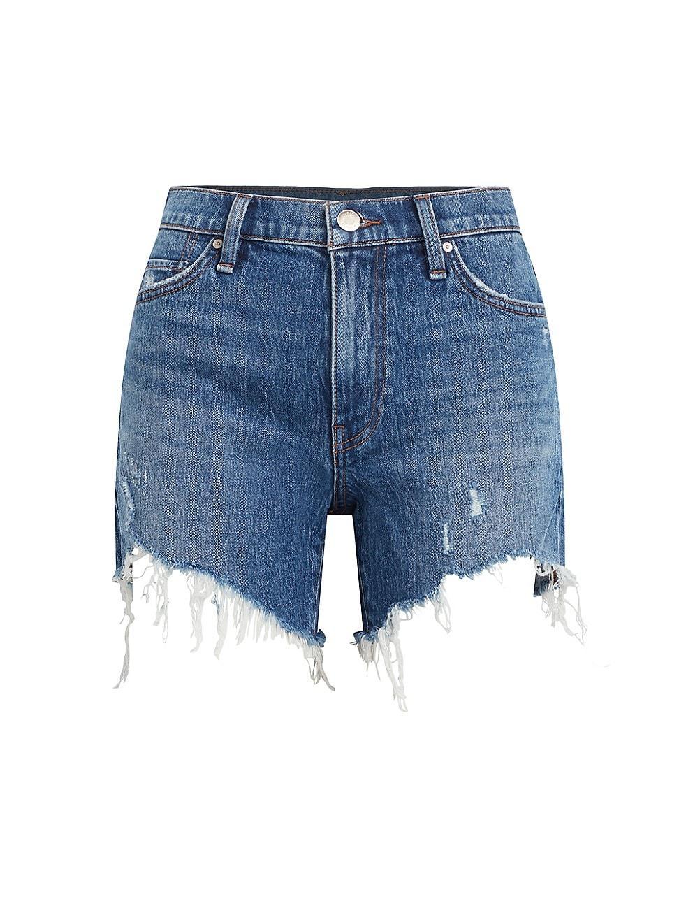 Womens Devon Denim High-Rise Boyfriend Shorts Product Image