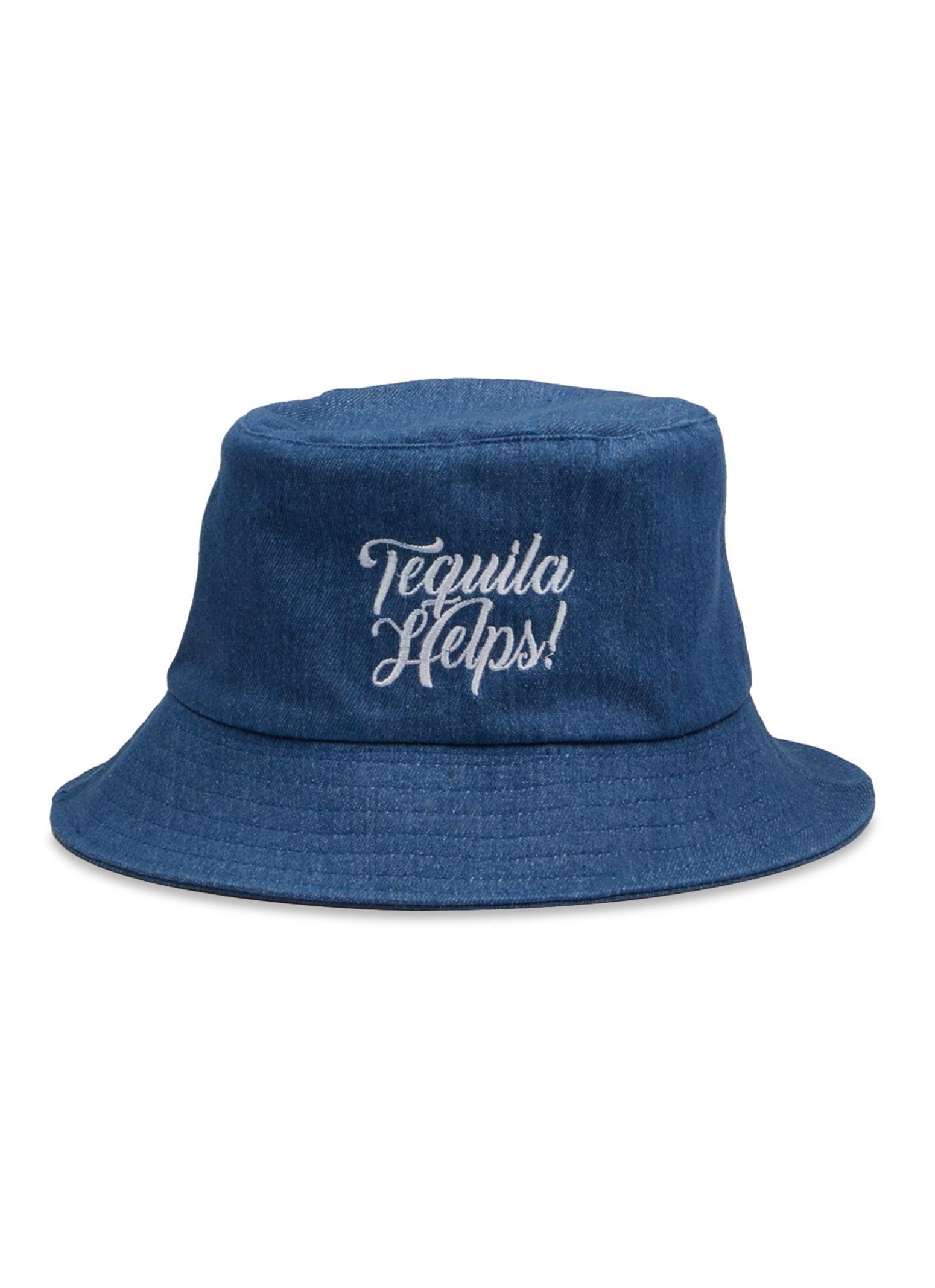 Tequila Helps Denim Bucket Hat Female Product Image