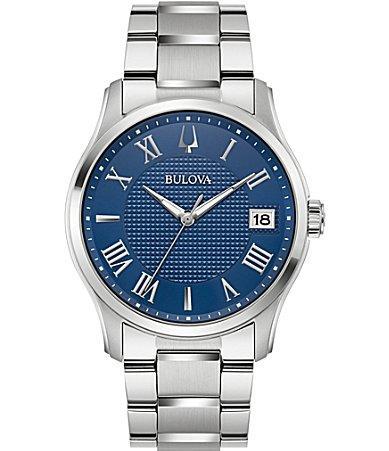 Bulova Mens Classic Wilton Quartz Analog Stainless Steel Bracelet Watch Product Image