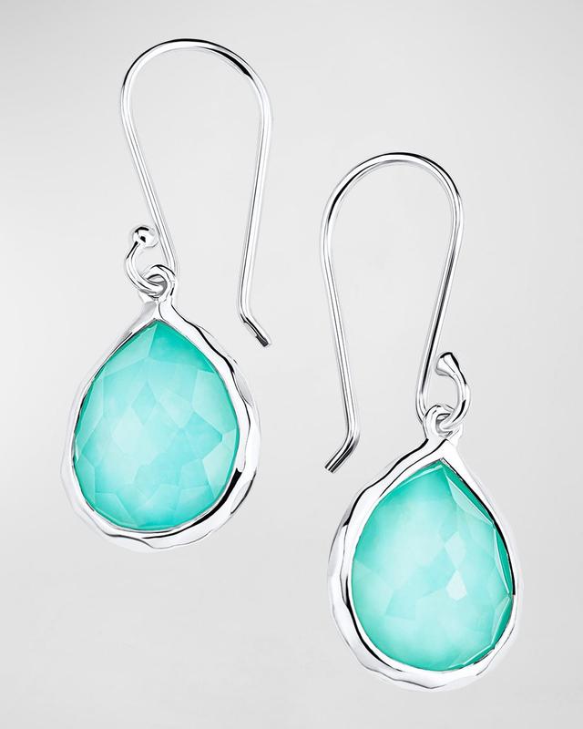 Womens Rock Candy Silver Turquoise Doublet & Sterling Silver Mini Teardrop Earrings Product Image