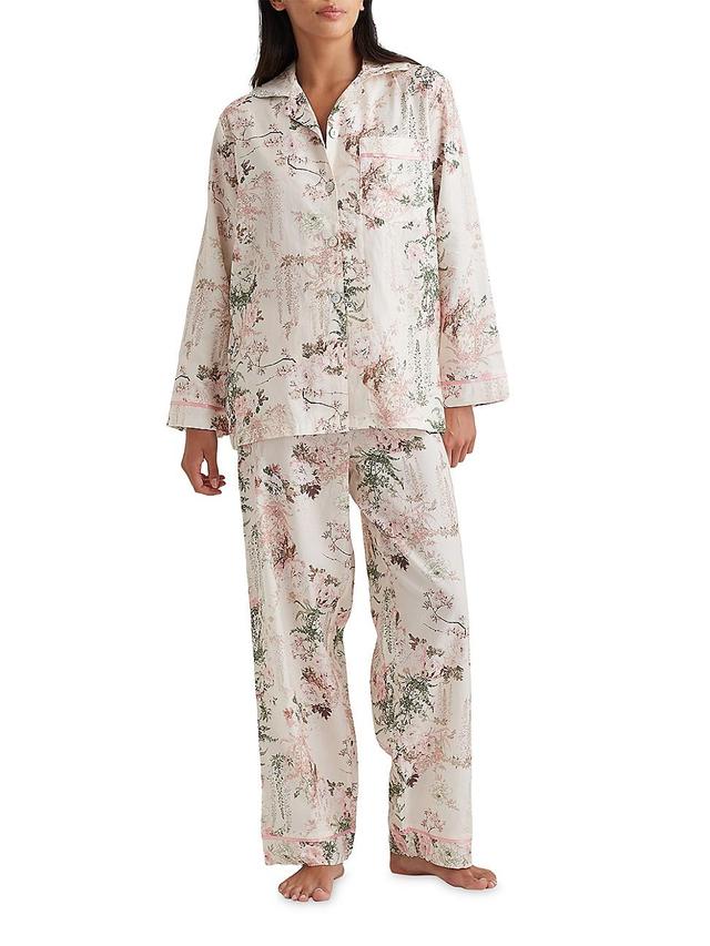 Womens Odette Floral Cotton Pajamas Product Image