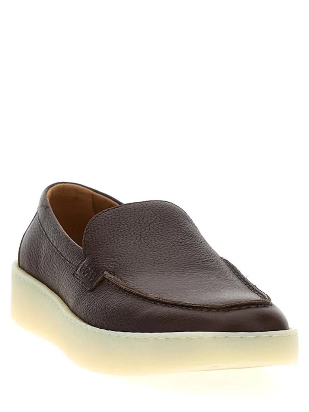 HUGO BOSS Clay Loafers In Brown Product Image