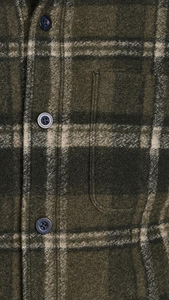 Vince Sherpa Lined Plaid Shirt Jacket | Shopbop Product Image