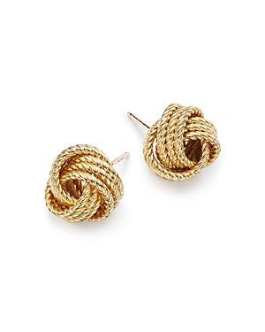 14K Yellow Gold Twisted Love Knot Earrings - 100% Exclusive Product Image