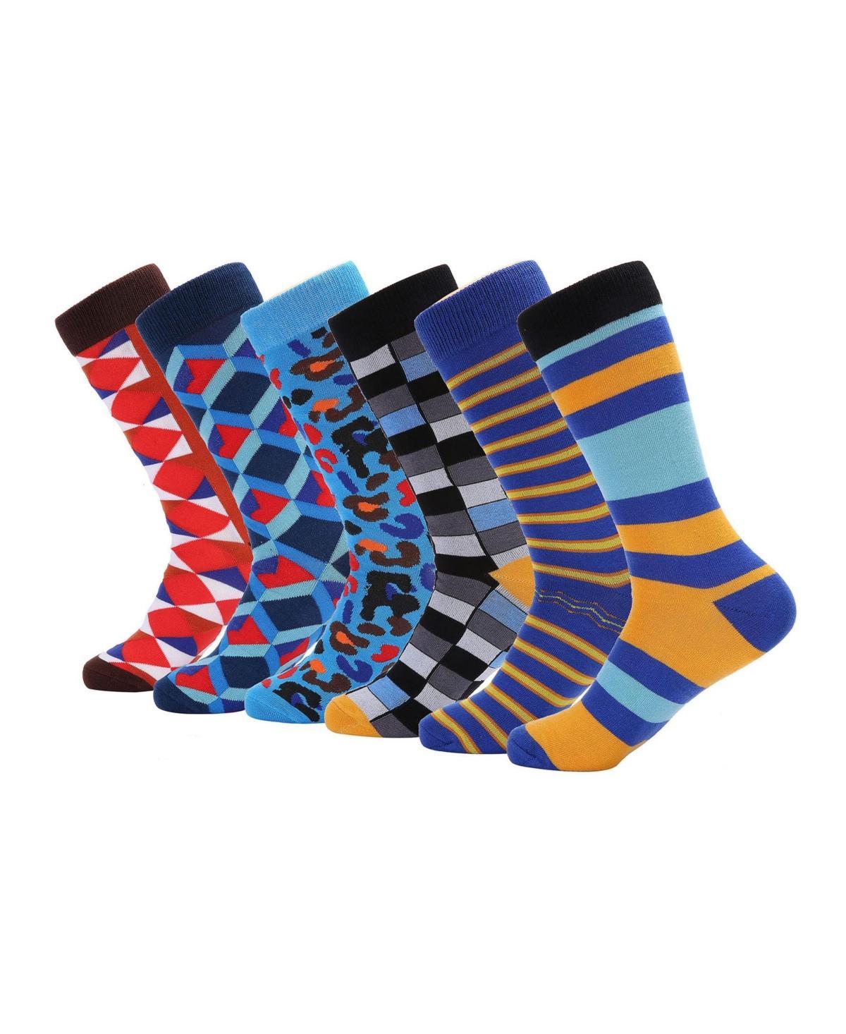 Mens Bold Designer Dress Socks 6 Pack Product Image