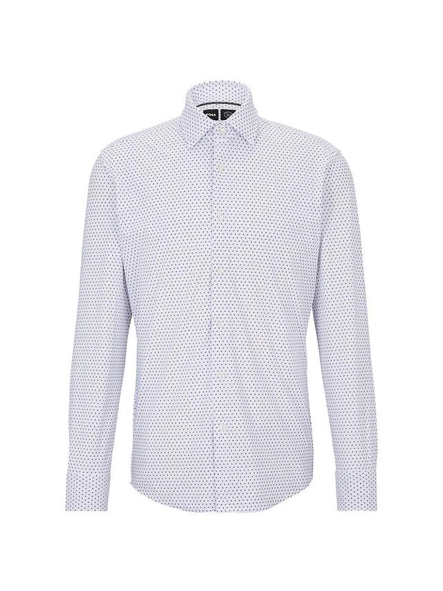 Mens Regular Fit Shirt in Printed Performance Stretch Jersey Product Image