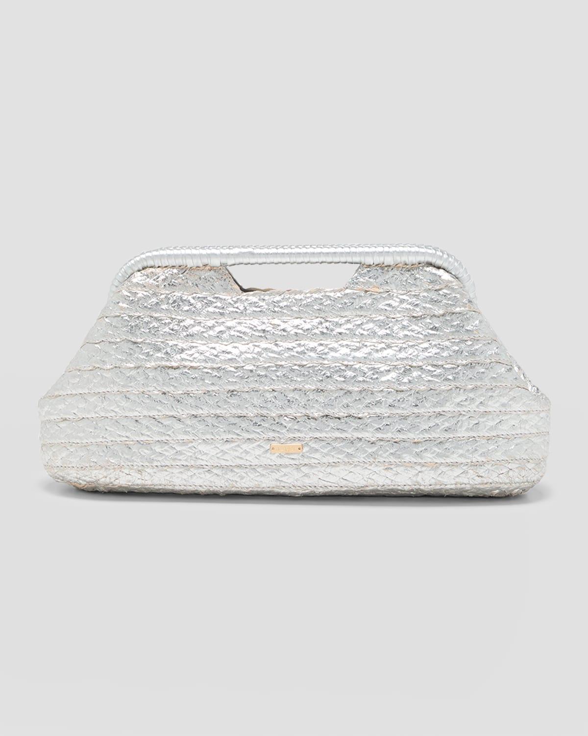 Cult Gaia Aurora Large Metallic Clutch Product Image