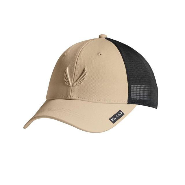 0820. Cotton Mesh Snapback - Khaki/Khaki "Wings" Product Image