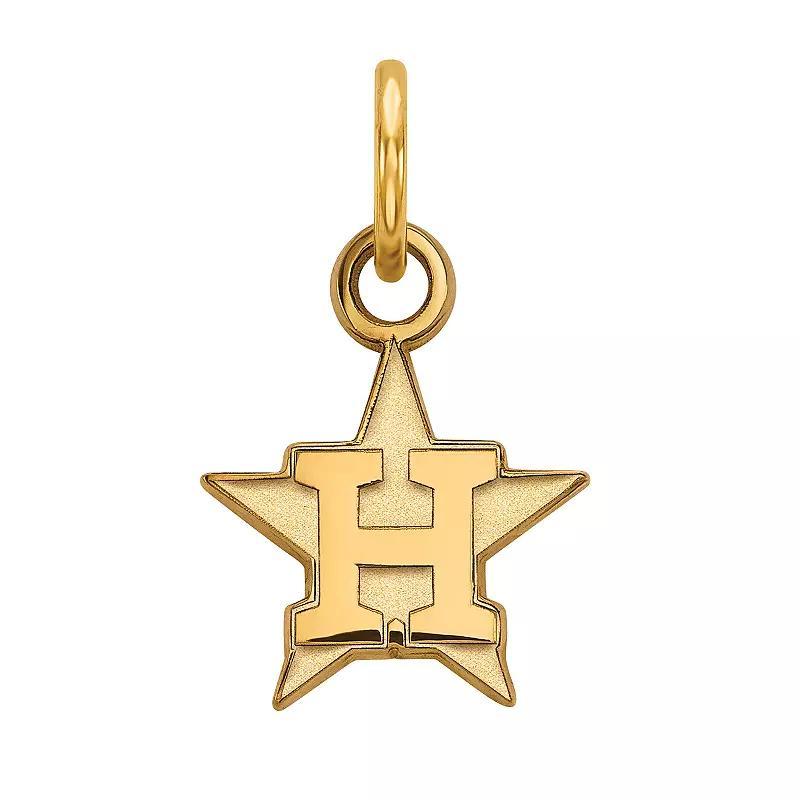 LogoArt 14K Gold Houston Astros Pendant, Womens Product Image