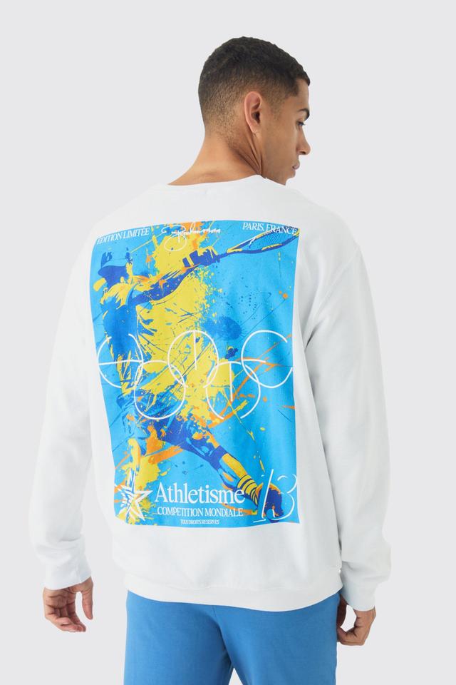 Oversized Back Print Sweatshirt | boohooMAN USA Product Image